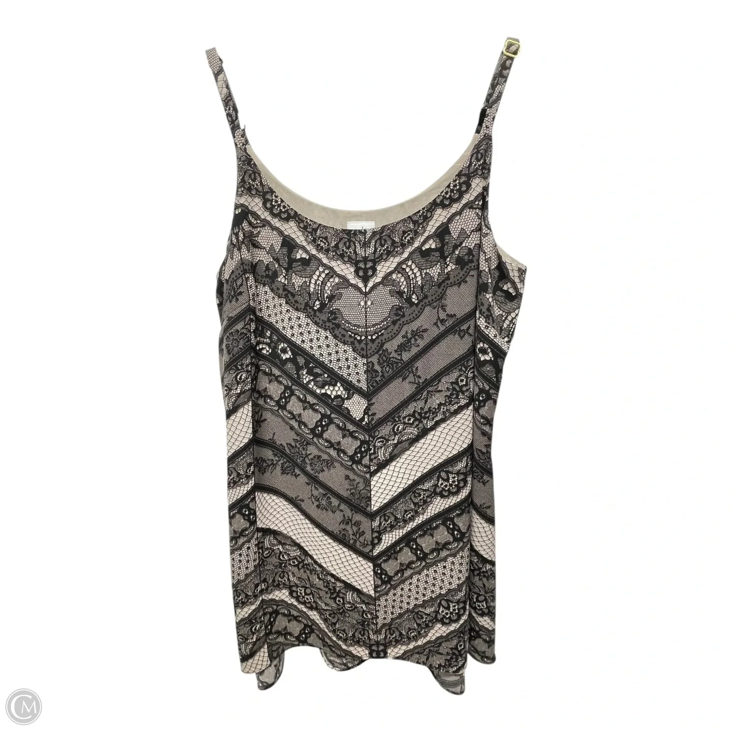 Top Cami By Cabi In Black & Cream, Size: L