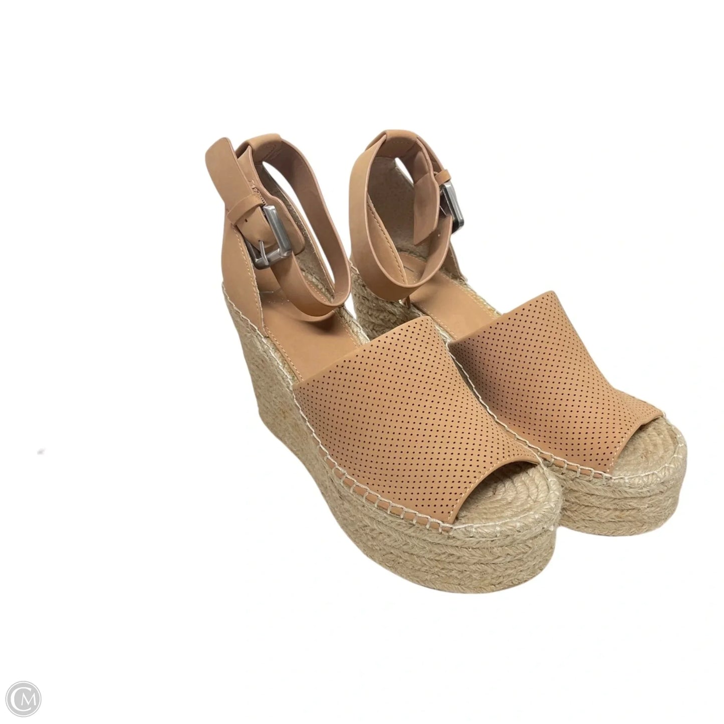 Sandals Heels Wedge By Marc Fisher In Brown, Size: 7