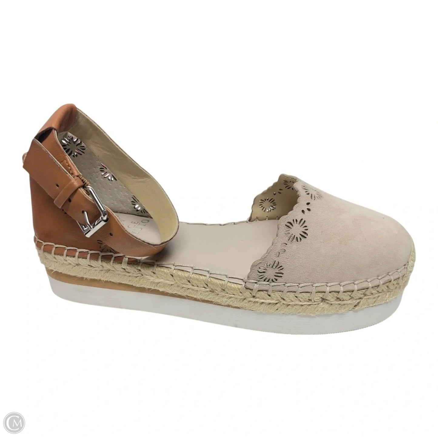 Sandals Flats By Vince Camuto In Brown & Cream, Size: 6.5