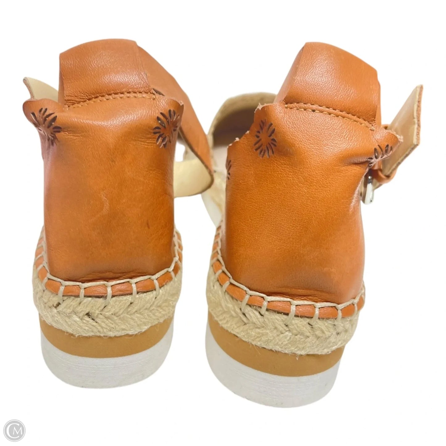 Sandals Flats By Vince Camuto In Brown & Cream, Size: 6.5