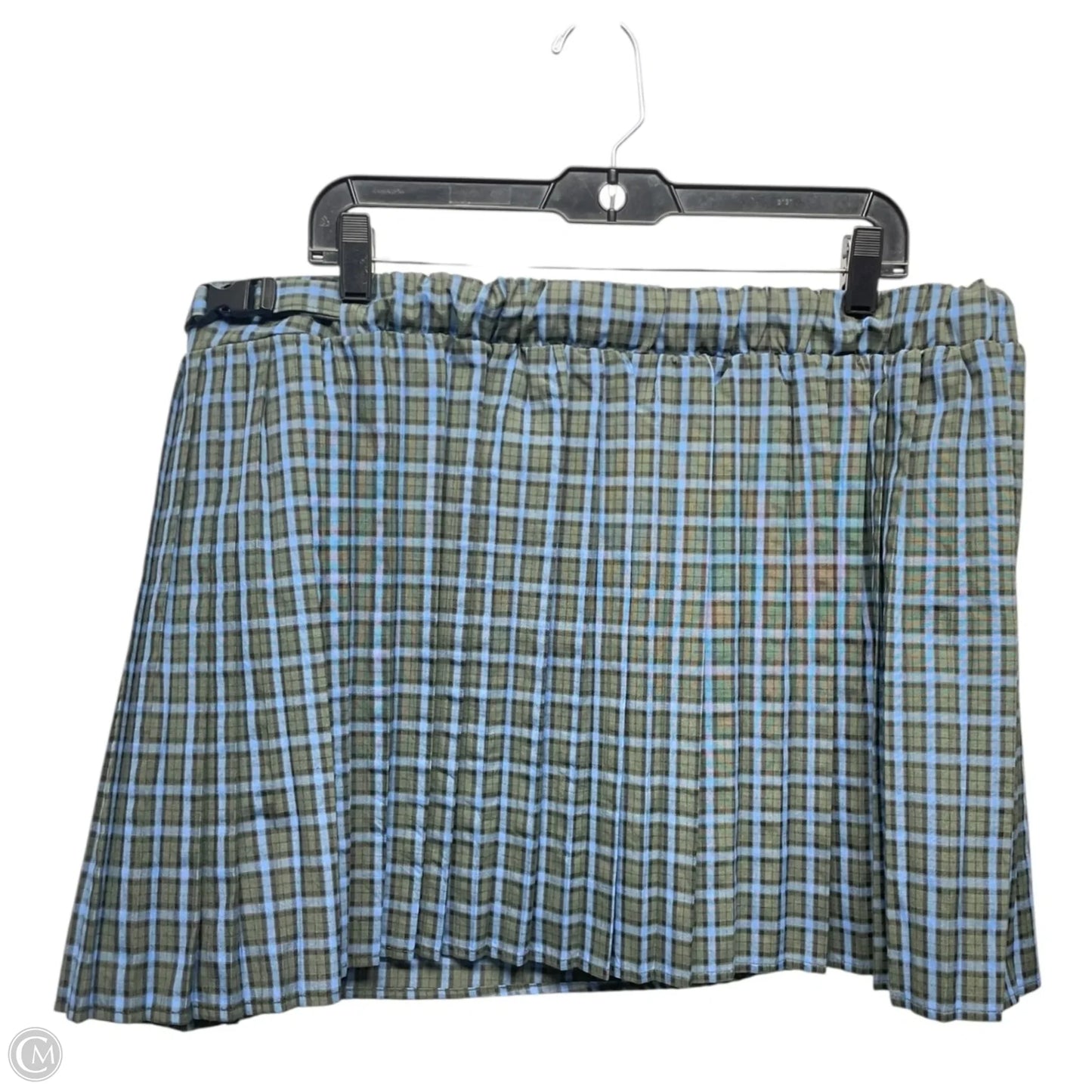 Skirt Mini & Short By Wild Fable In Blue & Green, Size: 2x