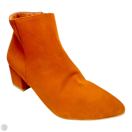 Boots Ankle Heels By weeboo In Orange, Size: 8.5