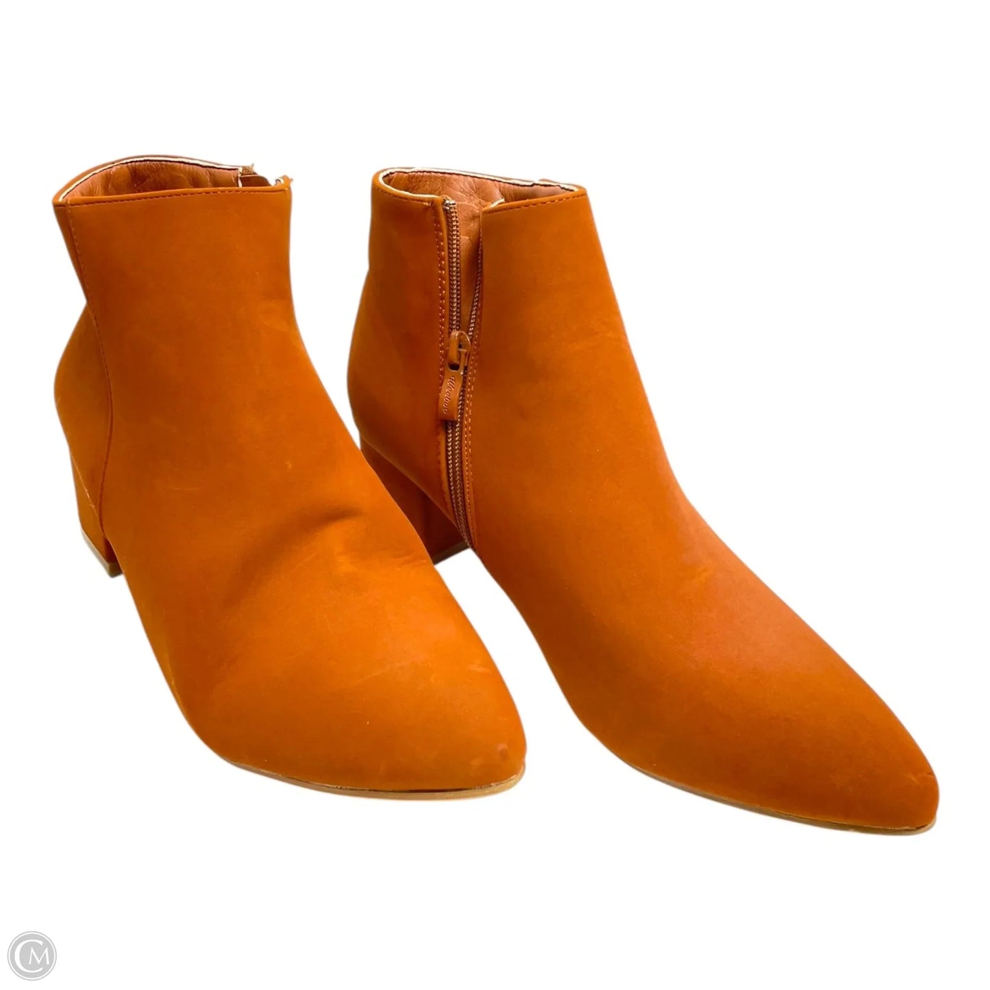 Boots Ankle Heels By weeboo In Orange, Size: 8.5