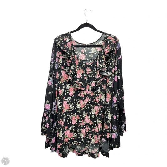 Tunic Long Sleeve By Free People In Floral Print, Size: S