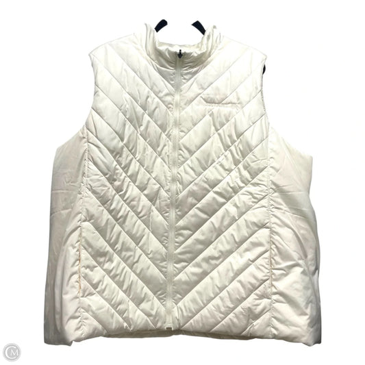 Vest Puffer & Quilted By Lands End In Cream, Size: 3x