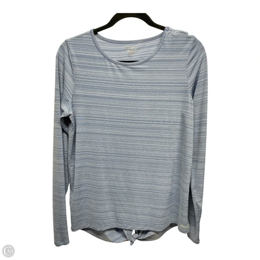 Athletic Top Long Sleeve Crewneck By Eddie Bauer In Blue, Size: M