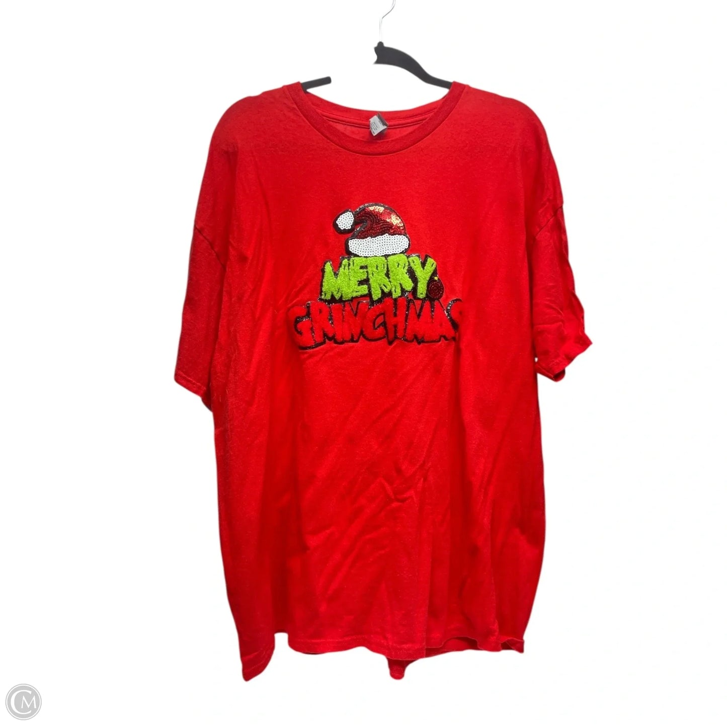 Top Short Sleeve Basic By Gildan In Green & Red, Size: 2x