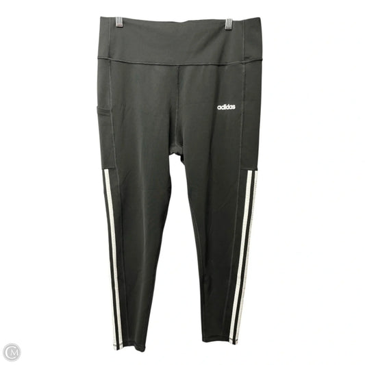 Athletic Leggings By Adidas In Black & White, Size: Xl