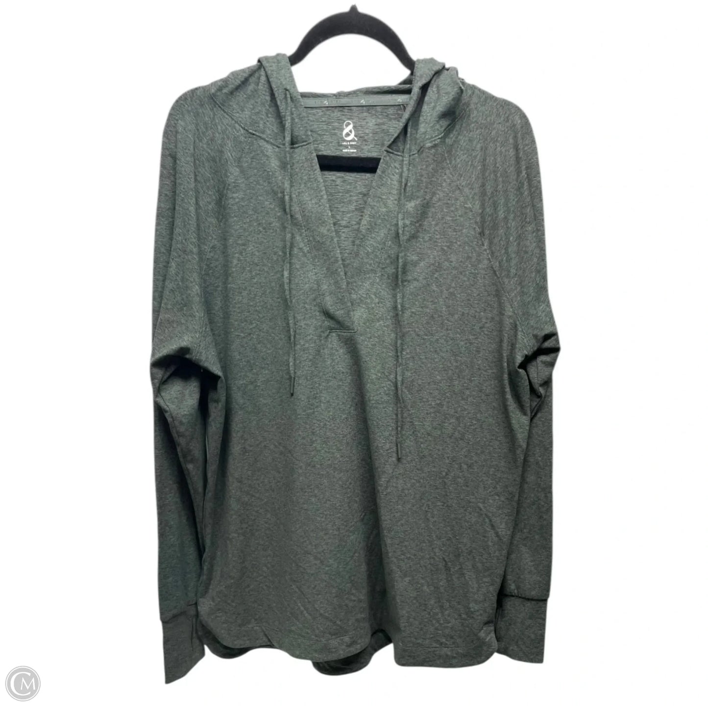 Sweatshirt Hoodie By Lou And Grey In Green, Size: L