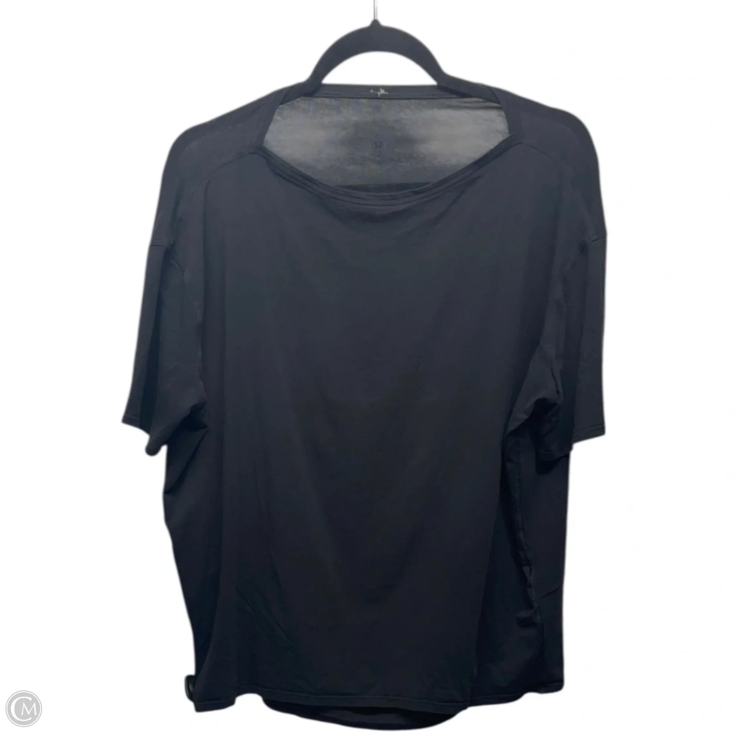 Athletic Top Short Sleeve By Lululemon In Black, Size: L