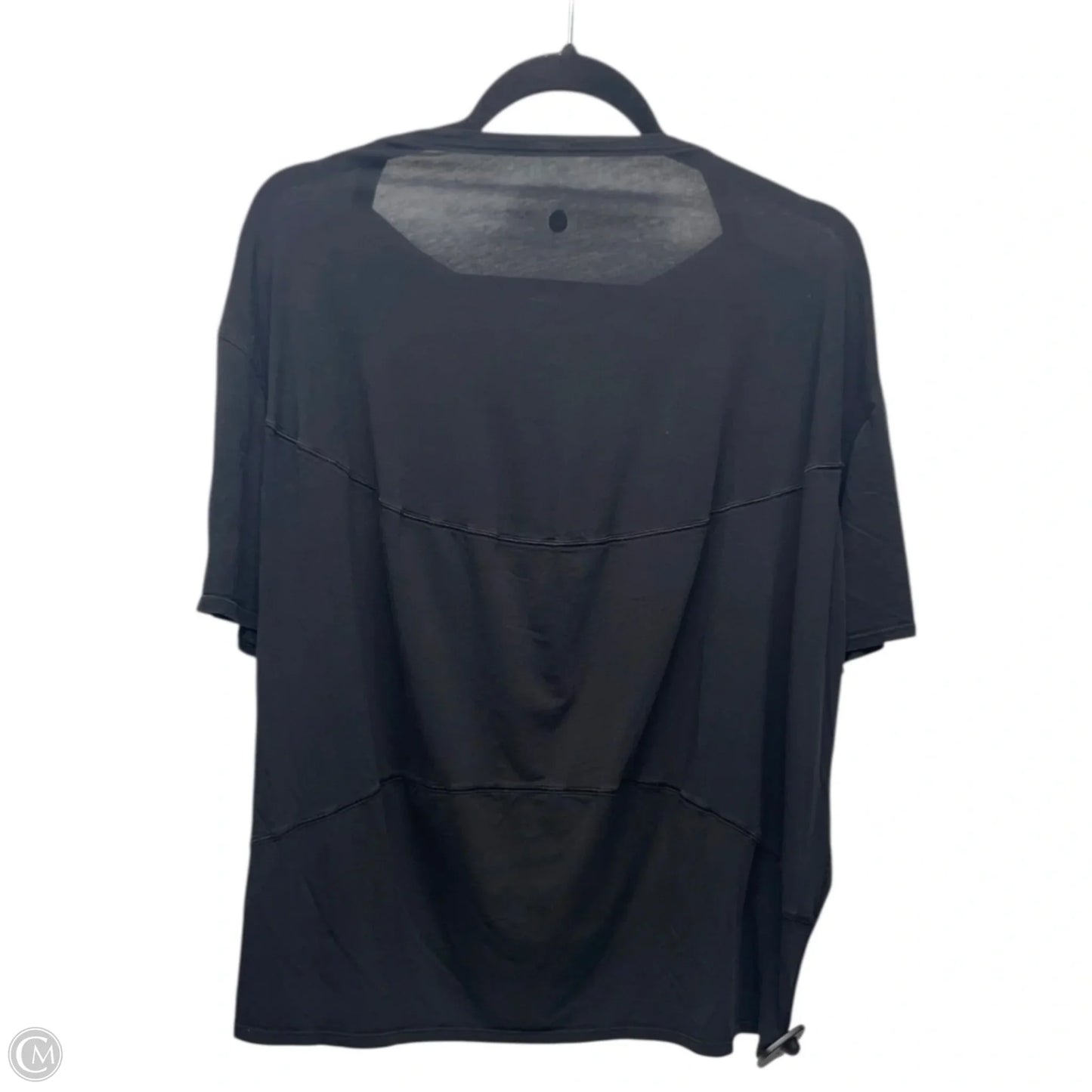 Athletic Top Short Sleeve By Lululemon In Black, Size: L
