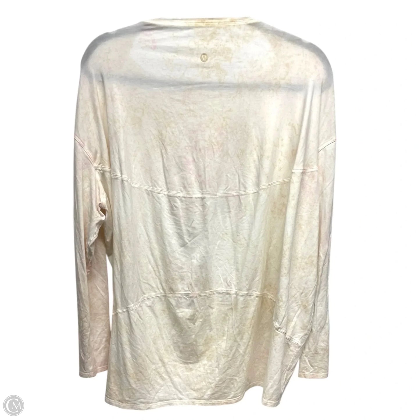 Athletic Top Long Sleeve Crewneck By Lululemon In Peach, Size: L