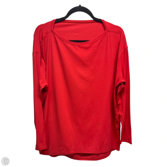 Athletic Top Long Sleeve Crewneck By Lululemon In Red, Size: L
