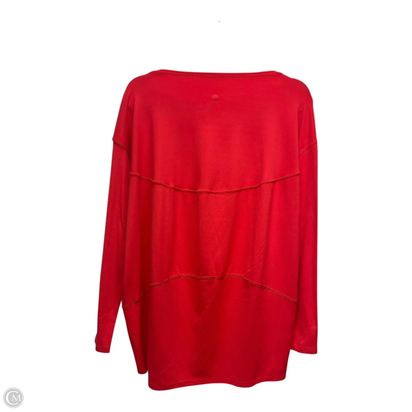 Athletic Top Long Sleeve Crewneck By Lululemon In Red, Size: L