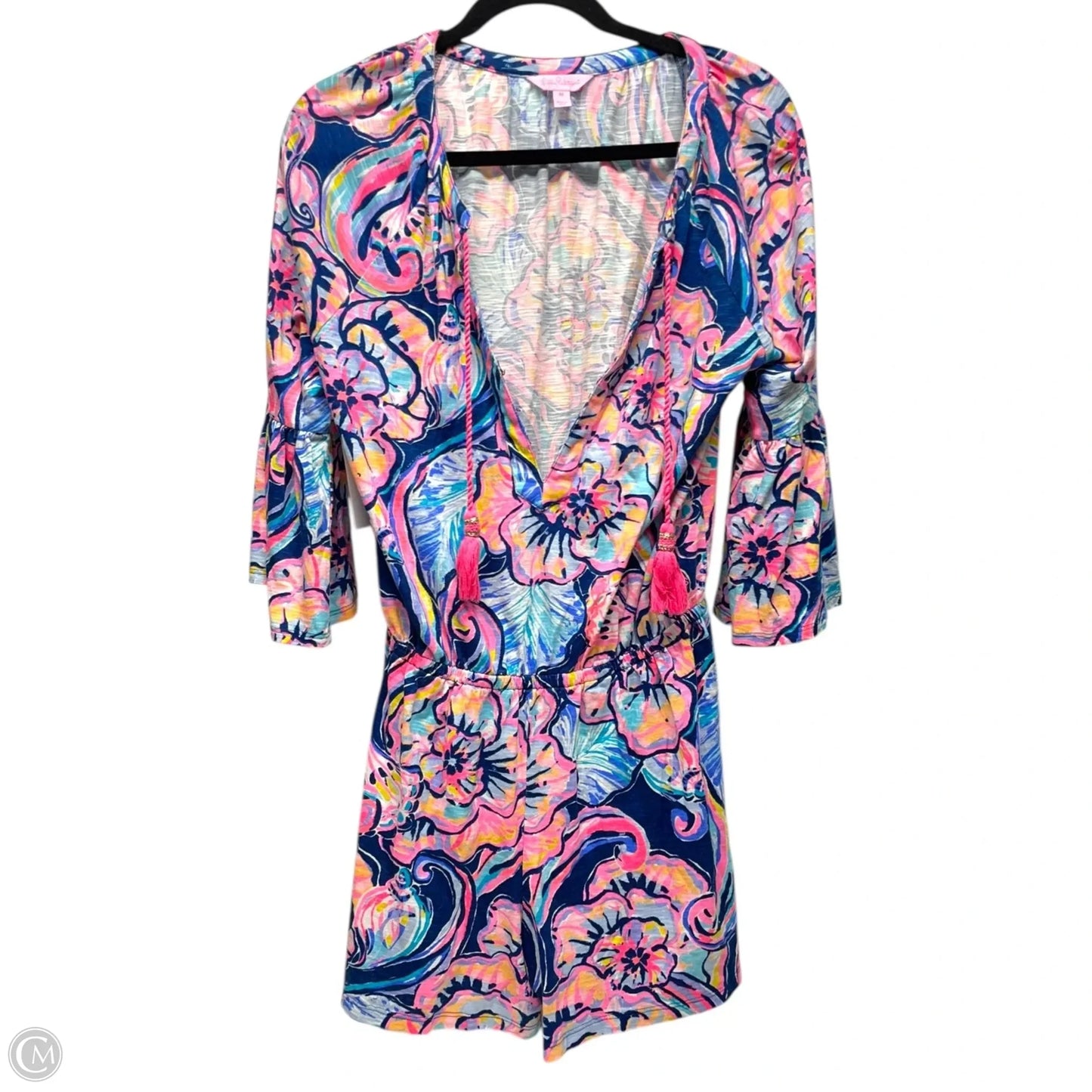 Romper Designer By Lilly Pulitzer In Rainbow Print, Size: M
