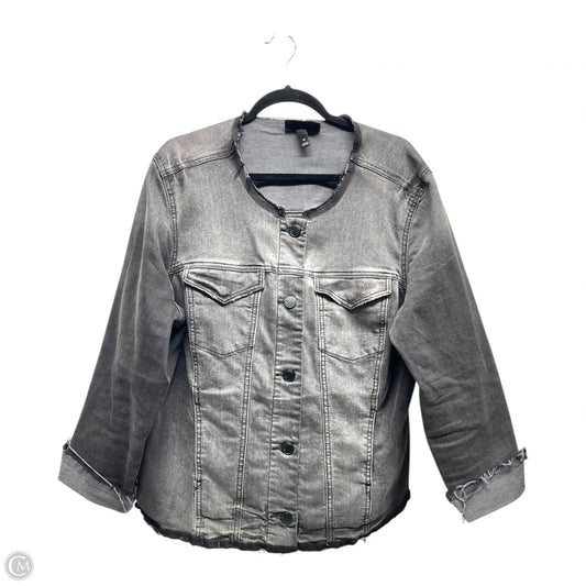 Jacket Denim By Lane Bryant In Grey Denim, Size: 2x