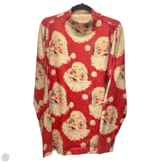 Sweater By santa -  In Cream & Red, Size: 2x