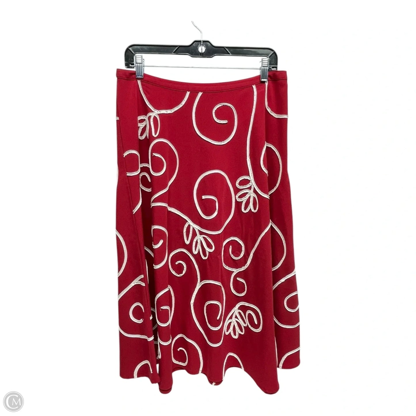 Skirt Midi By Sunny Leigh In Red & White, Size: 10