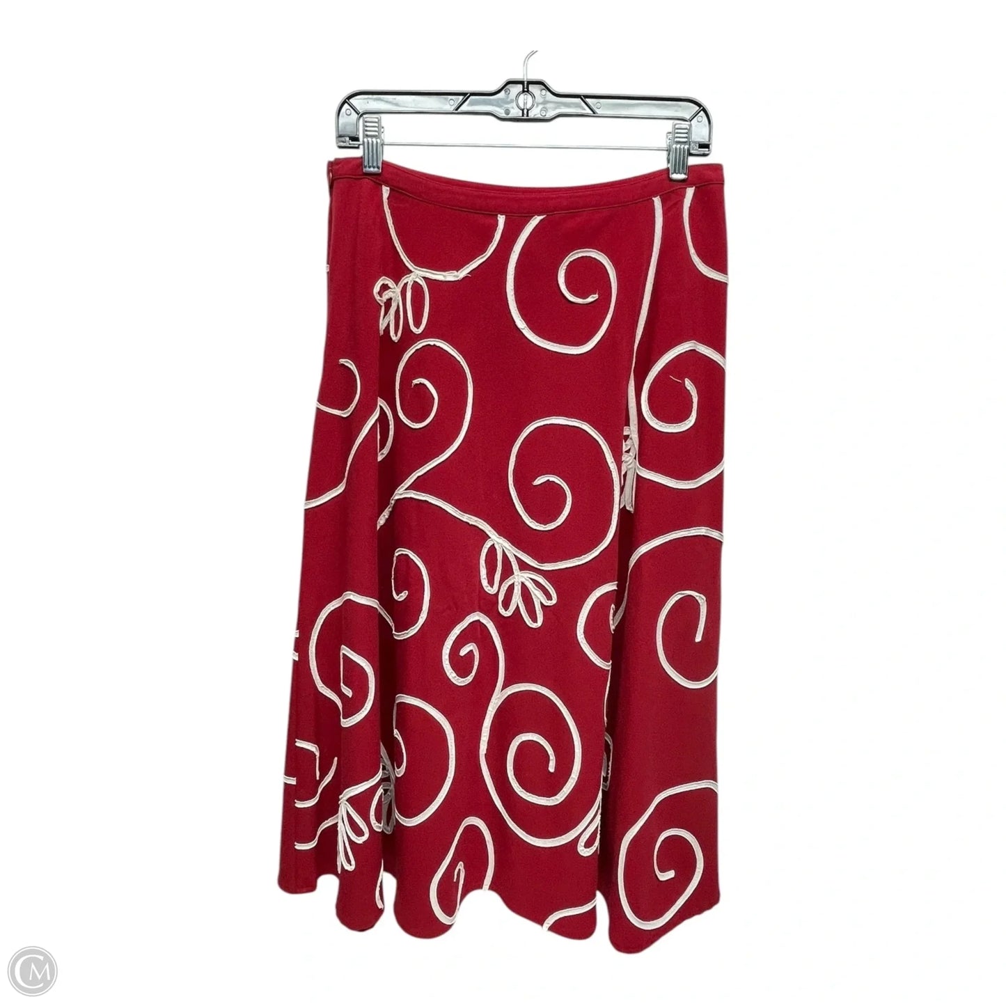 Skirt Midi By Sunny Leigh In Red & White, Size: 10