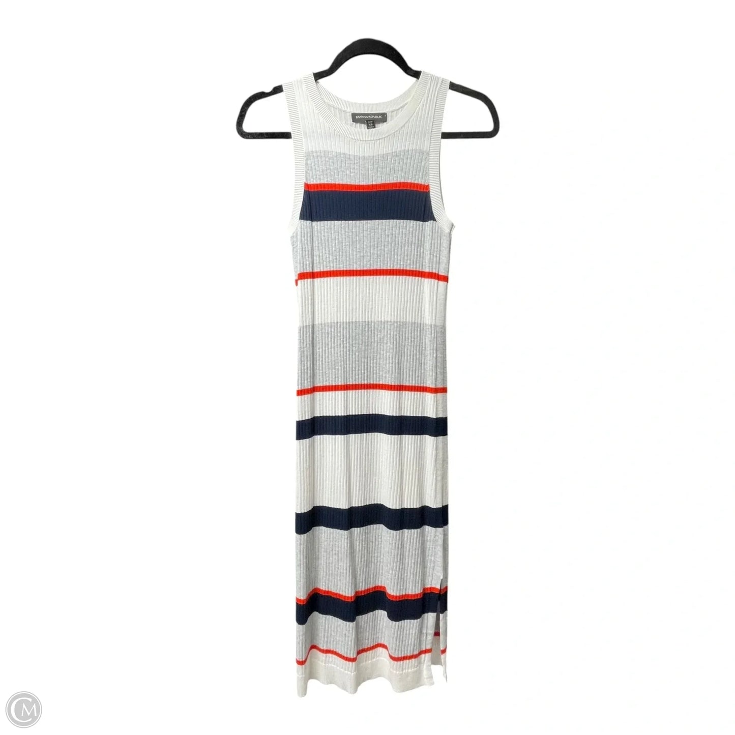 Dress Casual Midi By Banana Republic In Striped Pattern, Size: Xs
