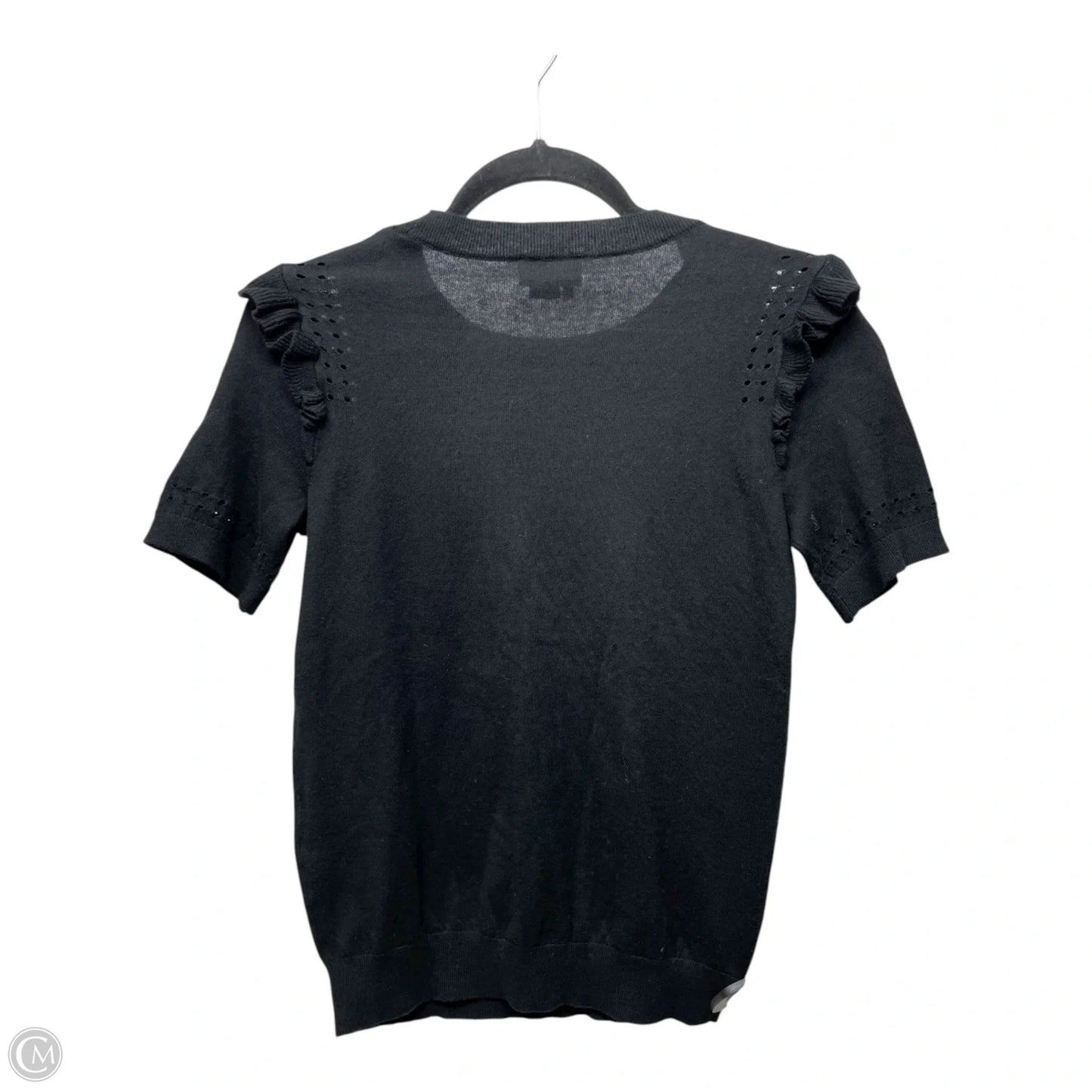 Top Short Sleeve Designer By Kate Spade In Black, Size: Xs