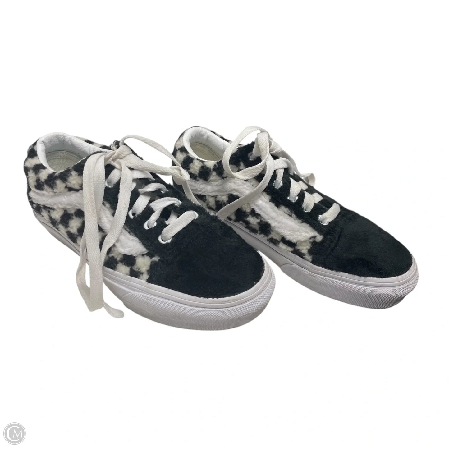 Shoes Sneakers By Vans In Black & White, Size: 5