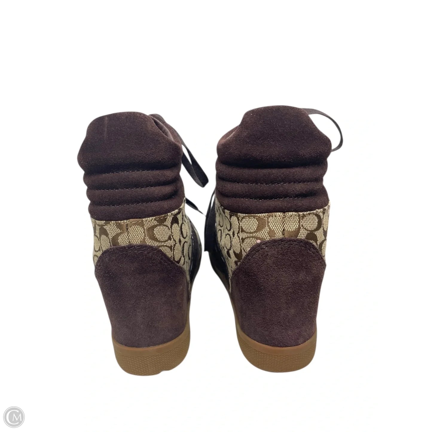 Shoes Designer By Coach In Brown & Tan, Size: 8