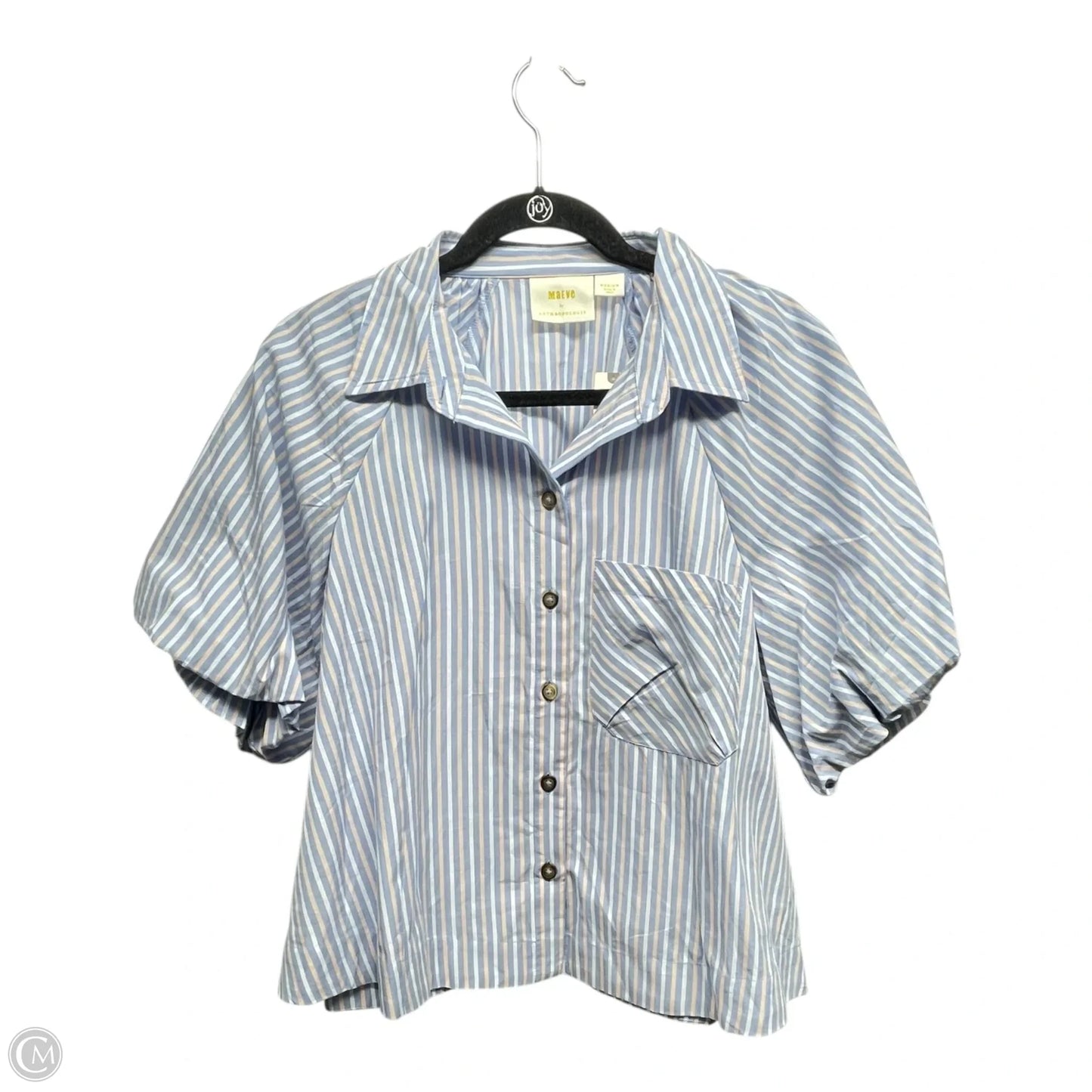 Top Short Sleeve By Maeve In Striped Pattern, Size: M