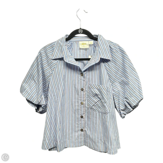 Top Short Sleeve By Maeve In Striped Pattern, Size: M