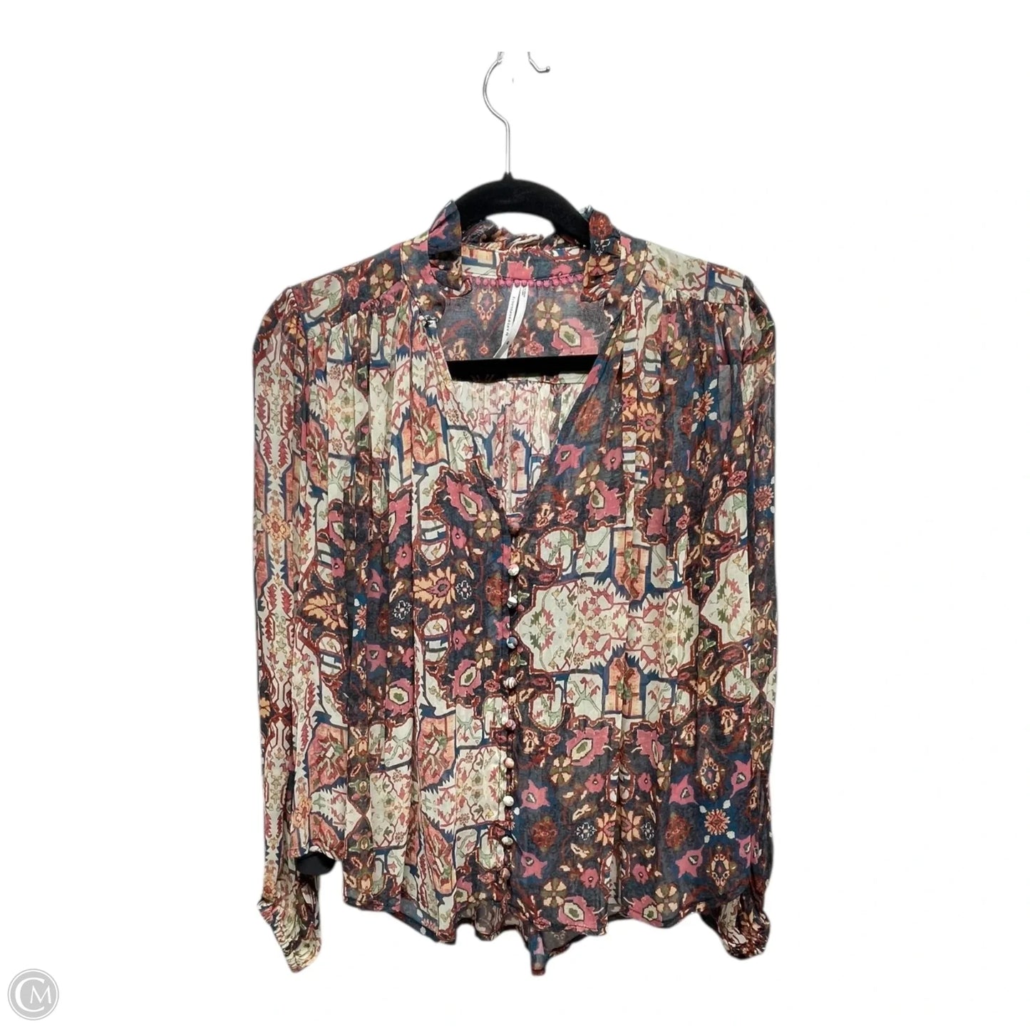 Top Long Sleeve By Anthropologie In Multi-colored, Size: Xs