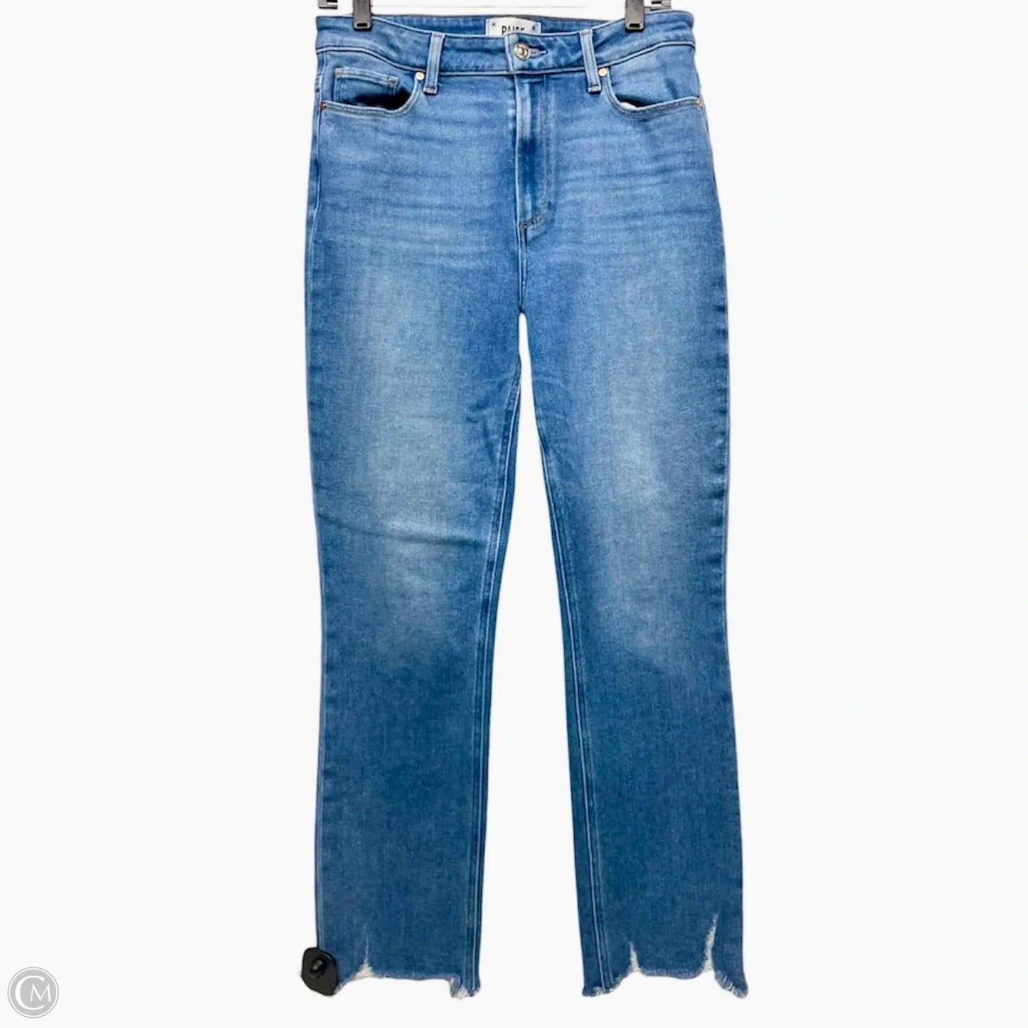 Jeans Straight By Paige In Blue Denim, Size: 10