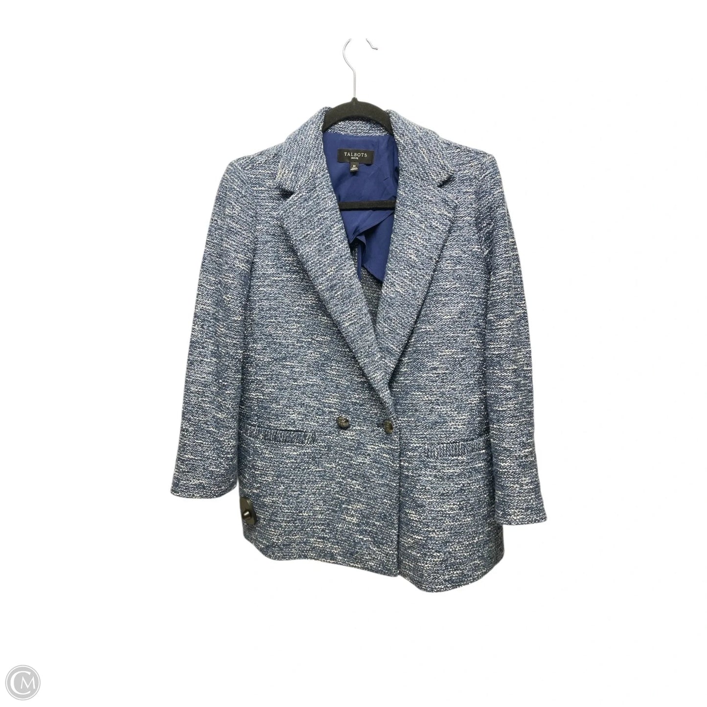 Blazer By Talbots In Blue & White, Size: 8p