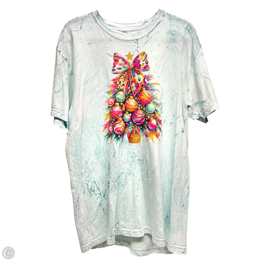 Top Short Sleeve Basic By Comfort Colors In Aqua, Size: L