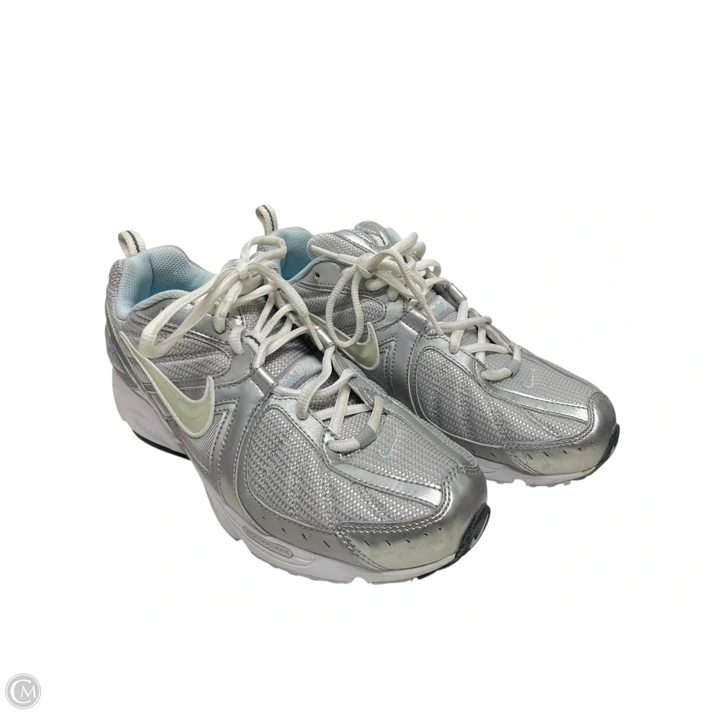 Shoes Athletic By Nike In Silver, Size: 9.5