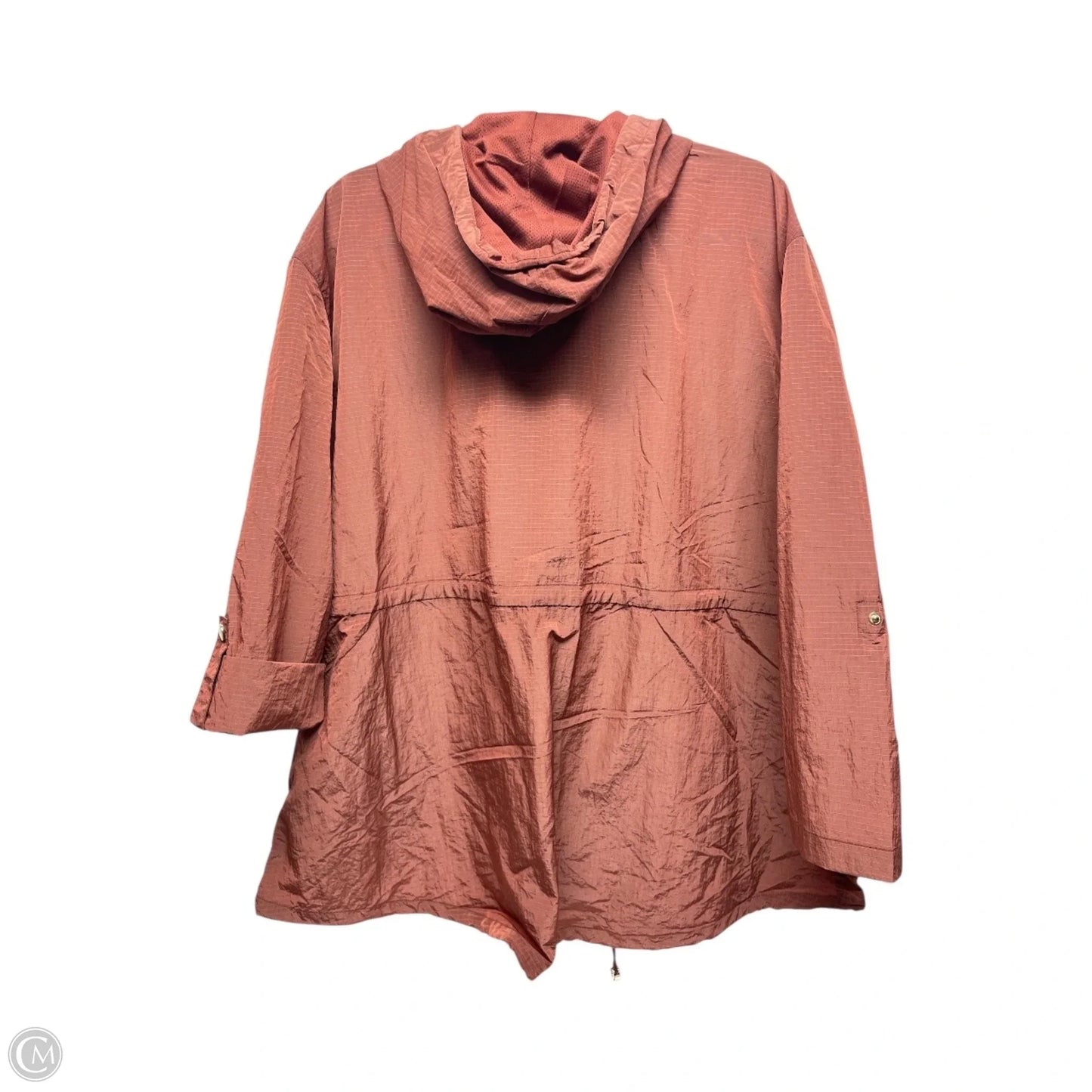 Jacket Windbreaker By Chicos In Red, Size: Xl