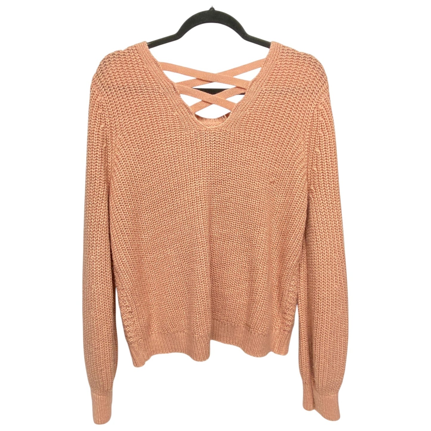 Sweater By Almost Famous In Peach, Size: L