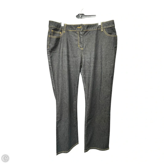 Jeans Flared By Bisou Bisou In Blue Denim, Size: 18
