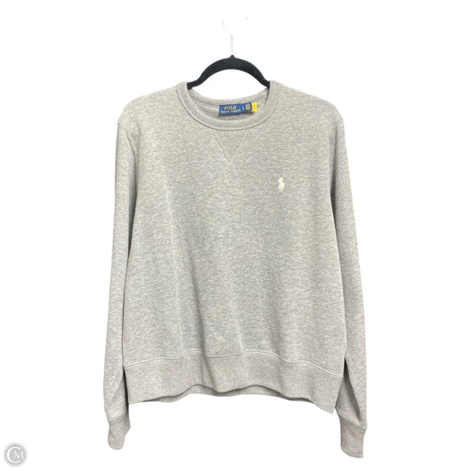 Sweatshirt Crewneck By Polo Ralph Lauren In Grey, Size: L