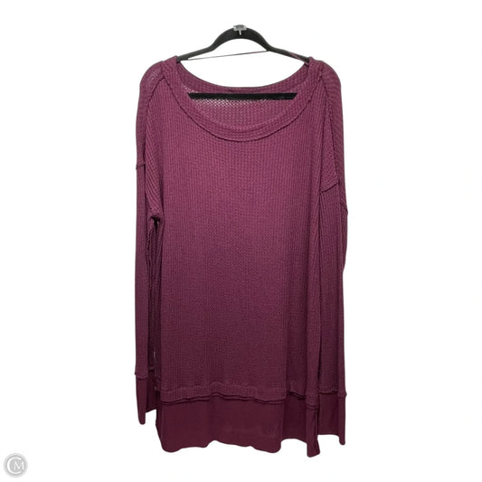 Top Long Sleeve By We The Free In Maroon, Size: L