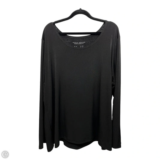 Top Long Sleeve By Susan Graver In Black, Size: 2x