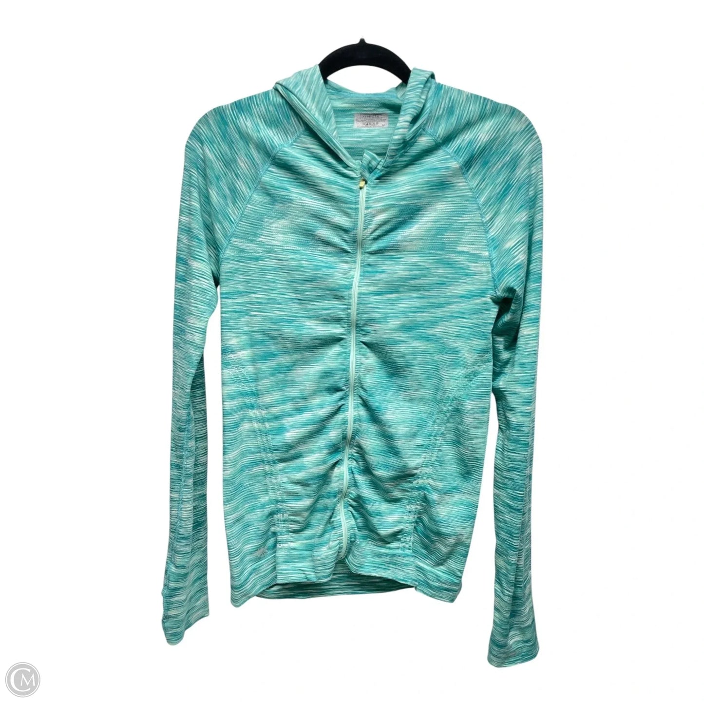 Athletic Jacket By Athleta In Green & White, Size: M