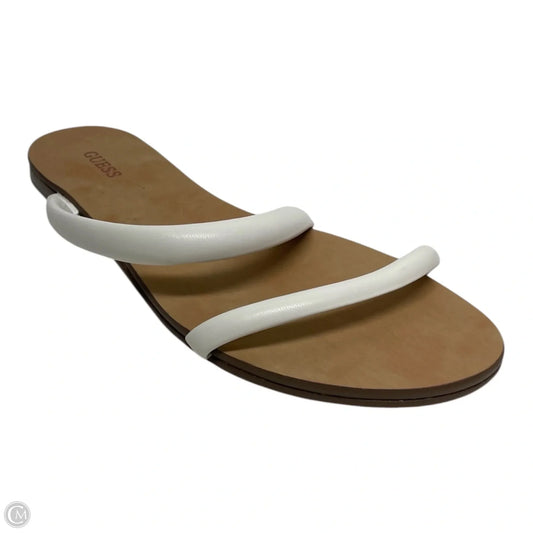 Sandals Flats By Guess In White, Size: 8