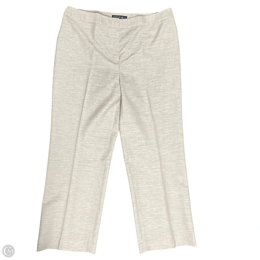 Pants Designer By Lafayette 148 In Cream & Tan, Size: 16