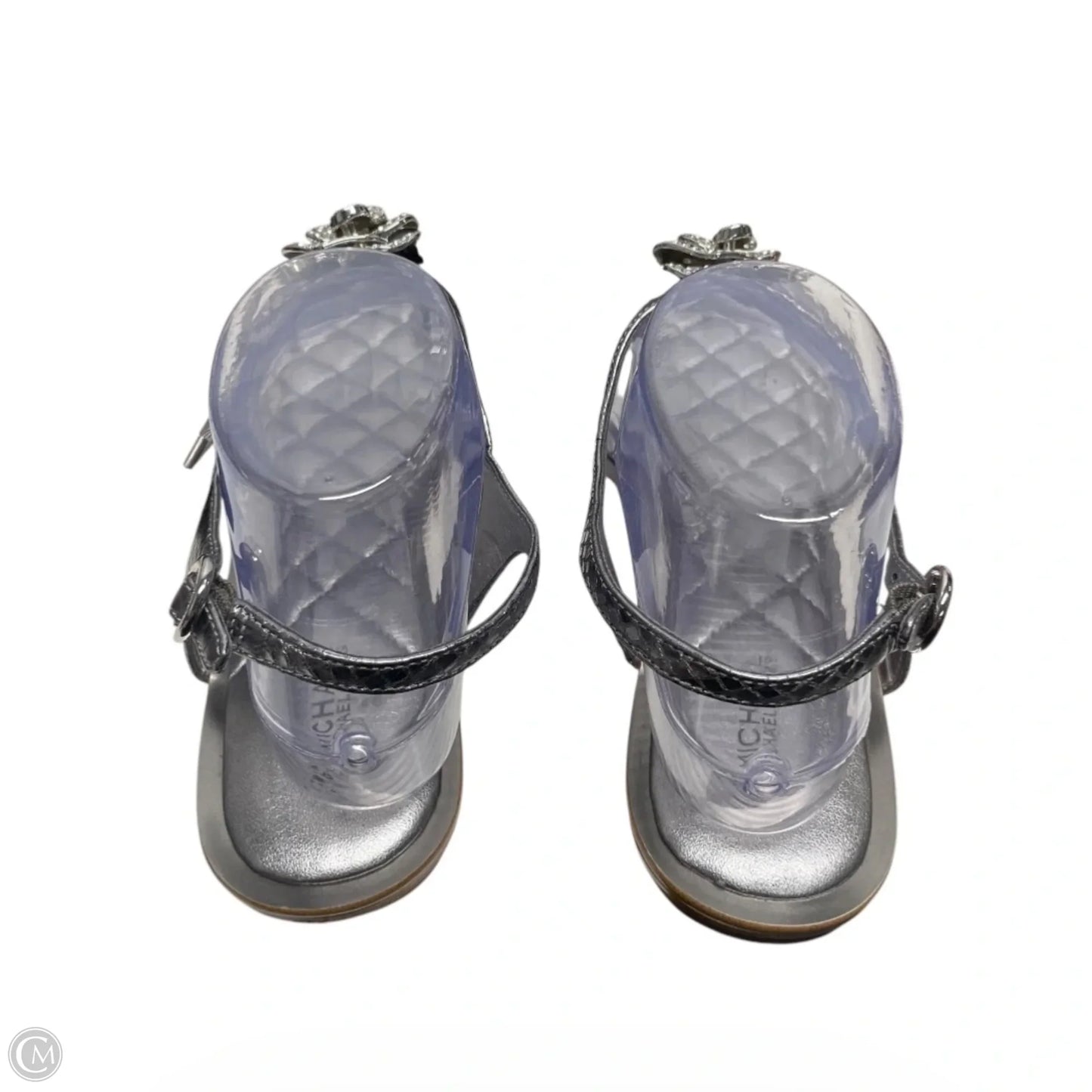 Sandals Flats By Michael By Michael Kors In Silver, Size: 8