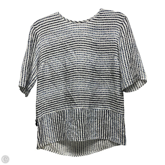 Top Short Sleeve Designer By Derek Lam In Blue & White, Size: 2