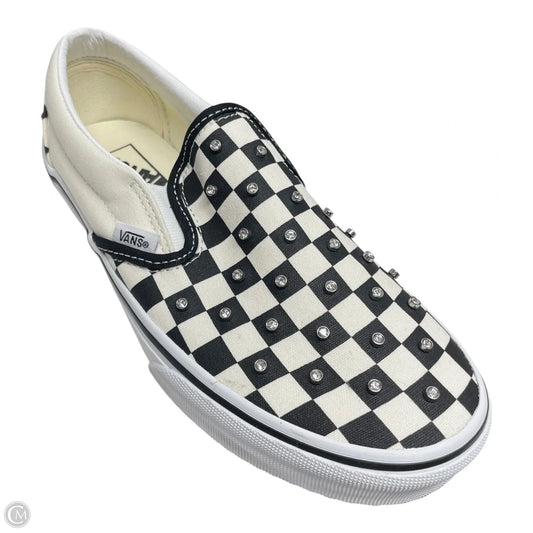 Shoes Athletic By Vans In Black & White, Size: 7.5