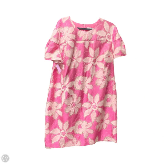 Dress Casual Short By Trina Turk In Pink & White, Size: 16