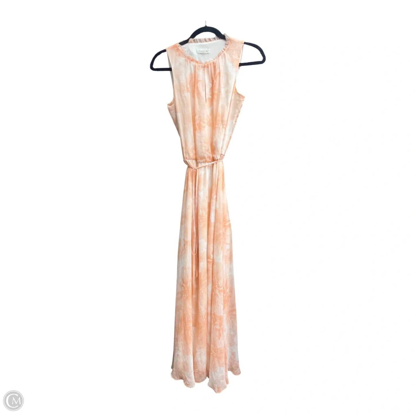 Dress Casual Maxi By Calvin Klein In Orange & White, Size: 4