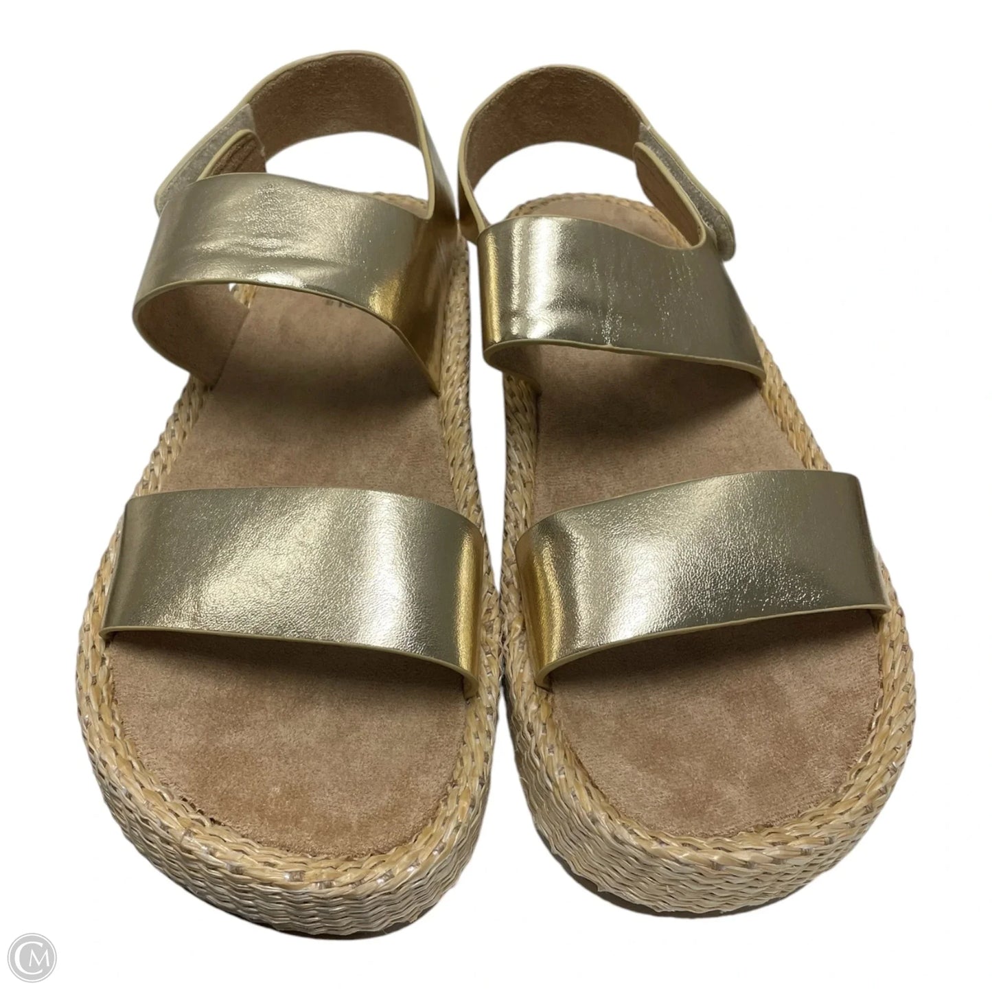 Sandals Heels Wedge By Corkys In Gold, Size: 10
