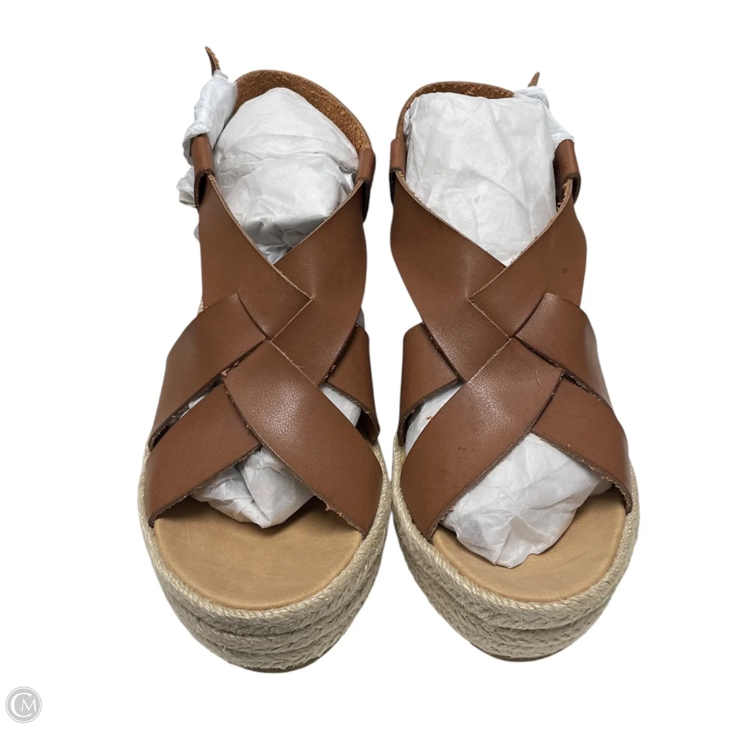Shoes Heels Wedge By Nina In Brown & Tan, Size: 10